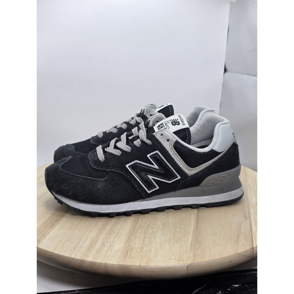 Womens Sz 6.5 - New Balance 574 Shoes WL574EVB Black Athletic Sneakers Casual